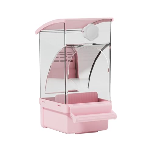 Washranp Vogelfutterstation, transparentes Design, große Kapazität, wetterbeständig, staubdicht, einfach zu installieren, Kolibri-Futterstation, Rosa von Washranp