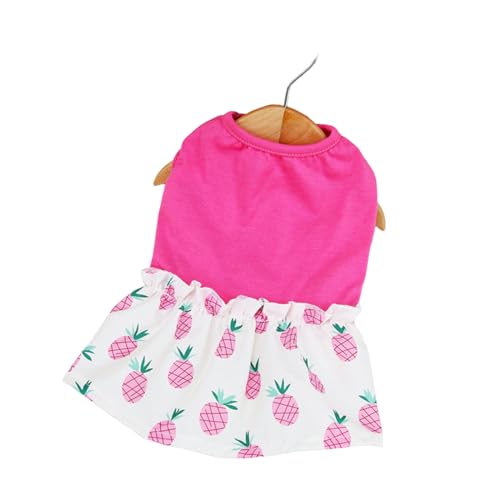 Watreketal Hundekostüm,Schöne Welpen Strand Kleid Rock Ananas Kleid Volant Strand Outfit Rock Bunte Kostüme Haustier Outfit Party von Watreketal