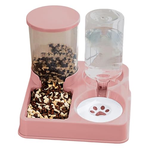 Automatischer Futterspender für Haustiere und Wasserspender | 2-in-1 Futterstation für Haustiere | Futterspender mit verstellbaren Portionen | Easy Clean Design Pet Feeder | Robuster Futterspender für von Wcybym