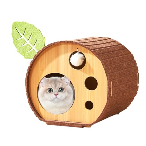 Cat Nest | Cat Cave | Pet Shelter | Cozy Cat Bed | Scratch Board Bed | Cat Condo Cave Scratchboard Climbing Stand Decorative Tree Hole Cat Playhouse for Multi Kittens for Indoor Cats von Wcybym