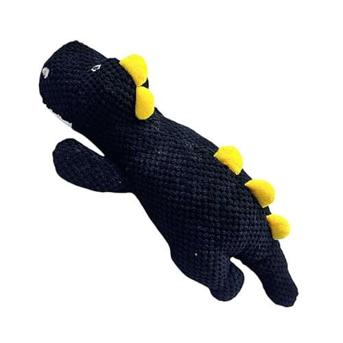 Dinosaurier Welpe Kauspielzeug, quietschender Hund Teether, niedliches Haustierplüsch, weiches Plüsch, sicheres ungiftiges Material, grün/schwarz/blau, ideal für Welpen und aktive Hunde im Innenbereic von Wcybym