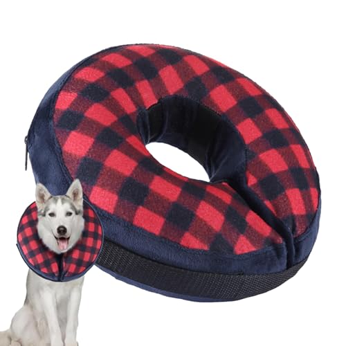 Dog Recovery Collar | Dog Donut Collar | Soft Adjustable Cone | Protective Collar | Inflatable Dog Collar | Pet Accessories Dog Donut Protective Collar Anti-Lick Blow Up Donut for Dogs and Cats von Wcybym