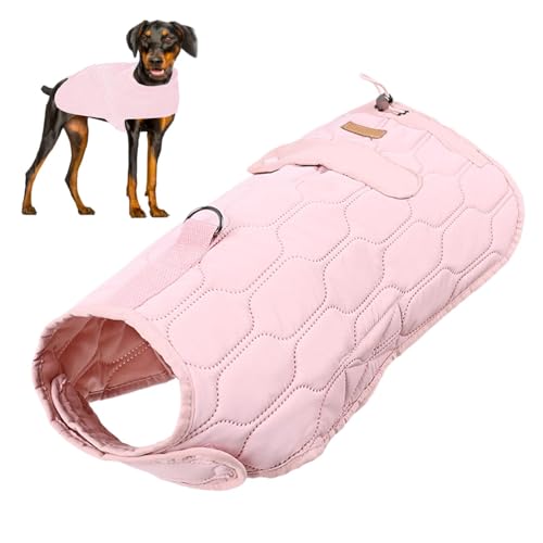 Isolierte Hunde-Winterjacke, winddichte Haustierweste mit D-Ring-Leinenbefestigung, Hundemantel für kaltes Wetter mit reflektierenden Streifen, vielseitiger Mantel für kaltes Wetter für alle Hunde, von Wcybym