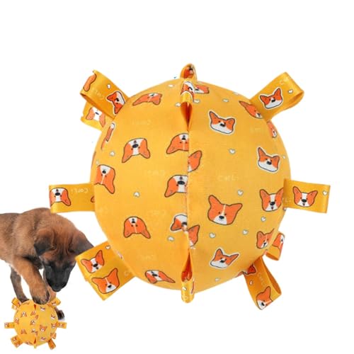 Wcybym Hundespielzeug | Ball-Hundespielzeug | Fußballball für Hunde | Hundespielzeug | interaktives Hundespielzeug | Kauspielzeug für Hunde mit Riemen, interaktives Hundespielzeug für kleine und von Wcybym