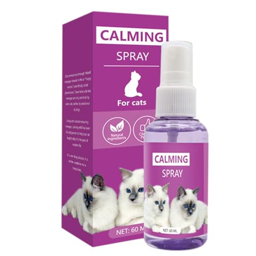 Wcybym Katzenberuhigungsspray | 60 ml beruhigende Formel zur Stimmungsberuhigung bei Katzen | für Katzen | Katzen-Entspannungsspray | für Katzen | Robustes Cat Calm Spray von Wcybym