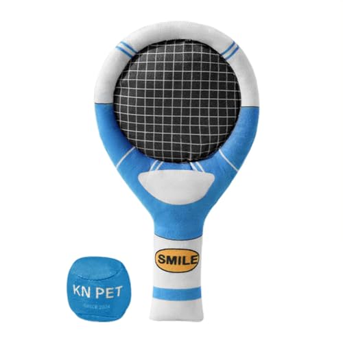 Wcybym Racket Dog Toy | Plush Tennis Racket | Chew Toys | Plush Chew Toys | Stuffed Toy | Pet Educational Toy Tennis Racket Interactive Dog Toys for Aggressive Chewer for All Breeds von Wcybym