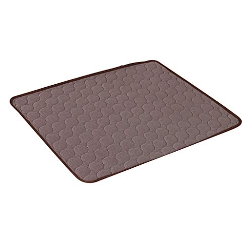 Wdfnexalai Kühlmatte für Haustiere, Hunde, atmungsaktiv, Eisseide, faltbar, tragbar, Braun, 70 x 55 cm von Wdfnexalai