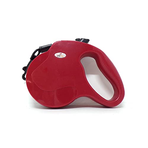 Dartakan Ergonomische Hundeleine, einziehbar, 5 m, geeignet für kleine und mittelgroße Hunde (maximal 25 kg), (Hellblau, Rot, Grau, Orange) von WeGeek