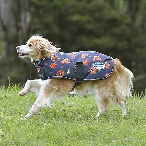 WeatherBeeta ComFiTec Premier Free Parka, Hundemantel, Hunde Garderobe, Hundeanzug, Größe M, Eichhörnchen-Aufdruck, 25 cm von Weatherbeeta