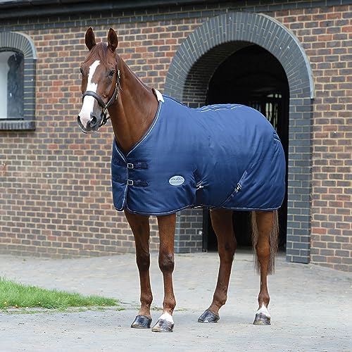 Weatherbeeta 1200D Stable Standard Neck Medium 220g, Farbe:Navy/White, Größe:150 cm / 6'6 von Weatherbeeta