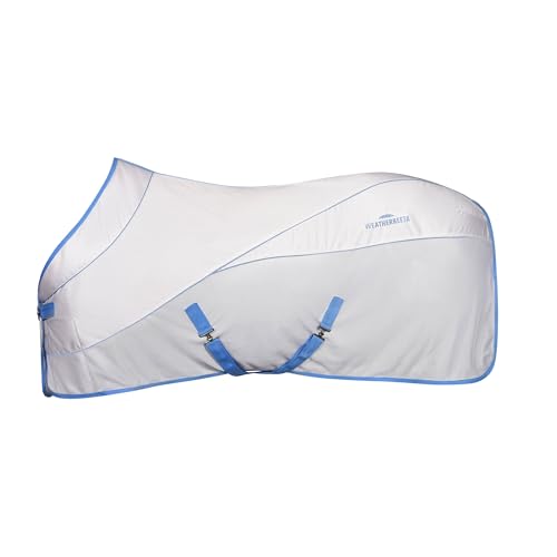 Weatherbeeta 2024 Air - Tec Cooler Standard Neck Fly Rug 1024533 - White/Blue von Weatherbeeta