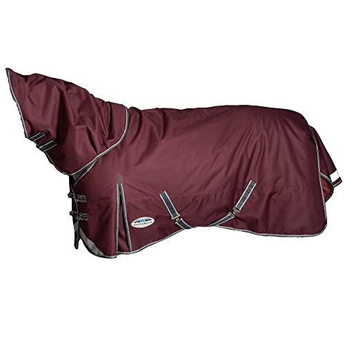 Weatherbeeta ComFiTec Plus Dynamic II Detach-A-Neck Lite 100g - Maroon/Grey/White, Größe:145 von Weatherbeeta