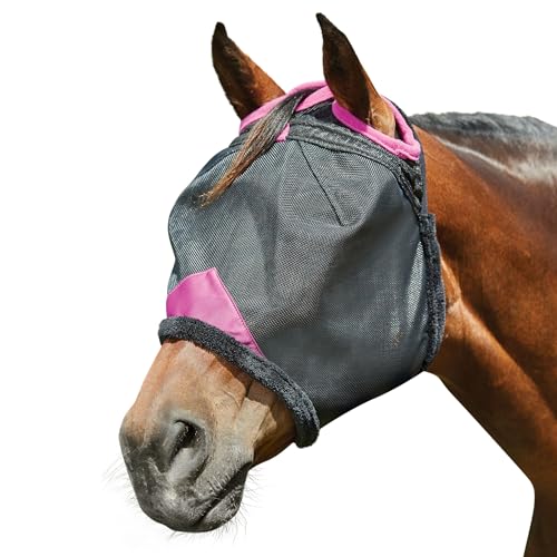 Weatherbeeta Comfitec Deluxe Durable Mesh-Fliegenmaske, Farbe:Black/Purple, Größe:großes Warmblut von Weatherbeeta