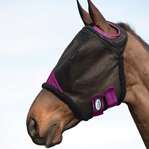 Weatherbeeta Comfitec Durable Mesh Fly Mask Pony Black Purple von Weatherbeeta