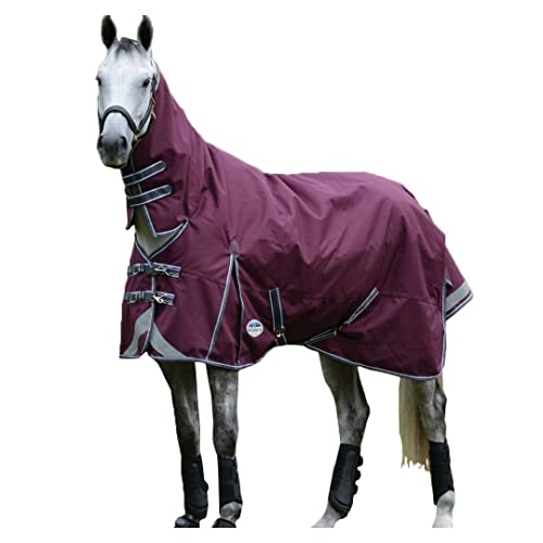 Weatherbeeta Comfitec Plus Dynamic II Lite Combo Neck Rug - Maroon/Grey von Weatherbeeta