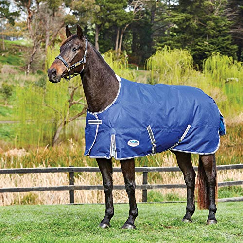 Weatherbeeta Comfitec Premier Free II Standard Neck Lite Turnout Rug 5ft9 Dark Blue Grey White von Weatherbeeta