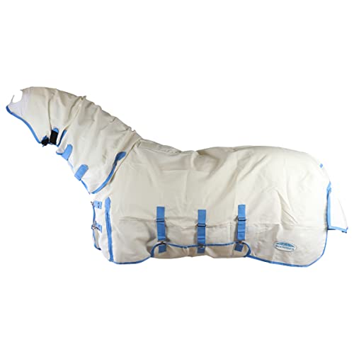 Weatherbeeta Comfitec Sweet Itch Shield Combo Ekzemerdecke - White/Blue, Größe:145 von Weatherbeeta