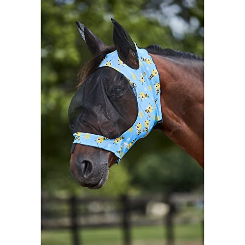 Weatherbeeta Deluxe Stretch Augenschutz mit Ohren – Bienen-Print Cob von Weatherbeeta