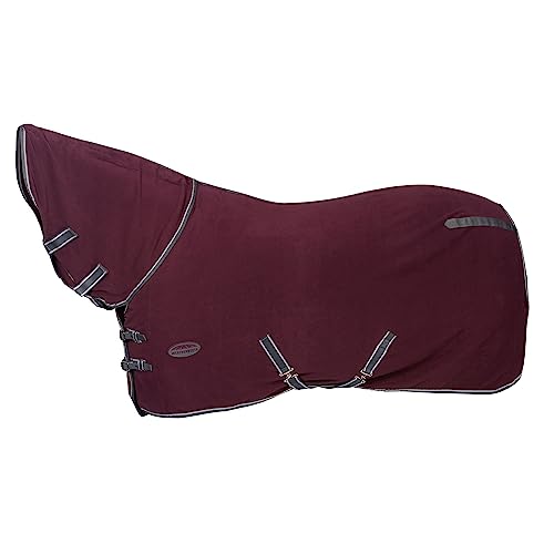 Weatherbeeta Fleece Cooler Combo Neck Maroon/Grau/Weiß 4'0 von Weatherbeeta