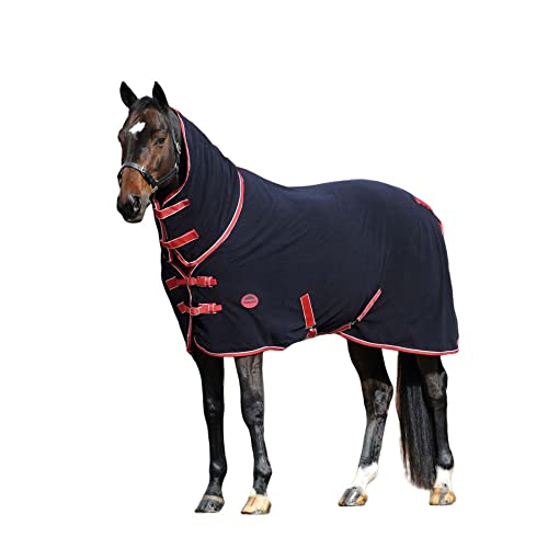 Weatherbeeta Fleece Cooler Combo Neck - Navy/Red/White, Größe:90 von Weatherbeeta