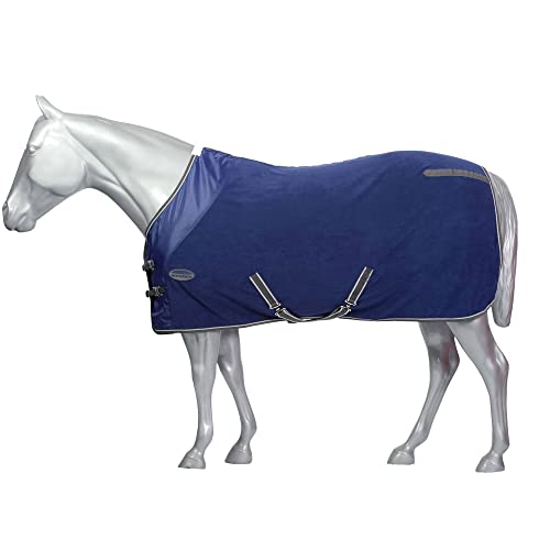 Weatherbeeta Fleece Cooler Standard Neck - Dark Blue/Grey/White, Größe:85 von Weatherbeeta