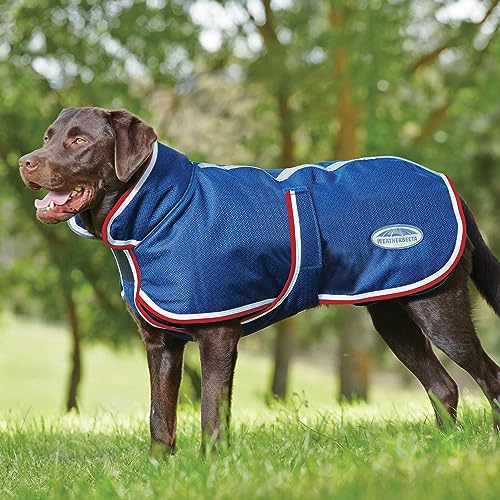 Weatherbeeta Parka 1200D Deluxe Hundemantel, Marineblau/Rot/Weiß, 25 cm von Weatherbeeta