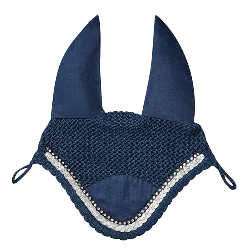 Weatherbeeta Prime Bling Bonnet Fly Veil Pony Navy von Weatherbeeta