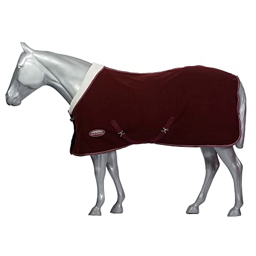 Weatherbeeta Sherpa Fleece Cooler Standard - Maroon/White, Größe:115 von Weatherbeeta