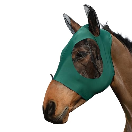 Weatherbeeta Stretch Bug Eye Saver with Ears Fly Mask Mini Hunter Black von Weatherbeeta