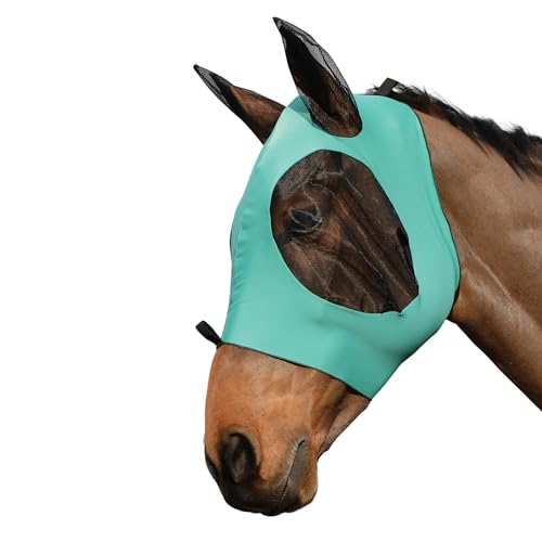 Weatherbeeta Stretch Bug Eye Saver with Ears - Turquoise/Black von Weatherbeeta