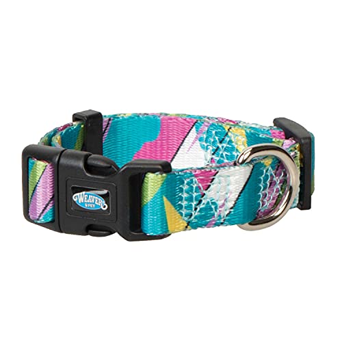 Weaver Pet - Einlagiges Gurtband – gemustertes, verstellbares Snap-N-Go Hundehalsband. von Weaver Pet