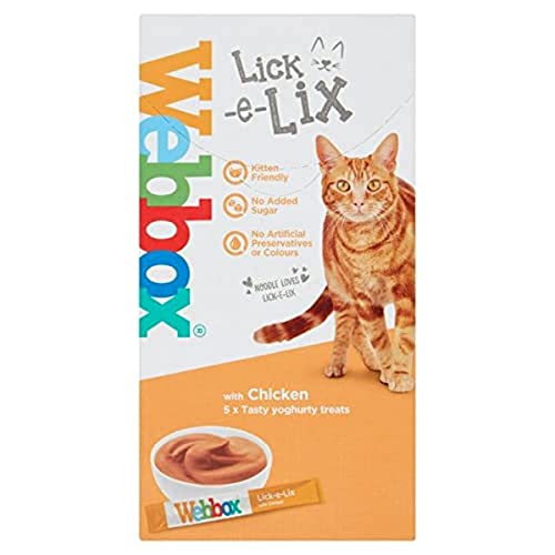 Webbox 5 Lick-E-Lix Hühner-Leckerlis für Katzen, 15 g von Webbox