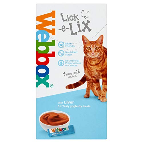 Webbox Lecken-E-Lix Creme Leber Sachets Katze Behandeln 5 X 10 G (Packung mit 2) von Webbox