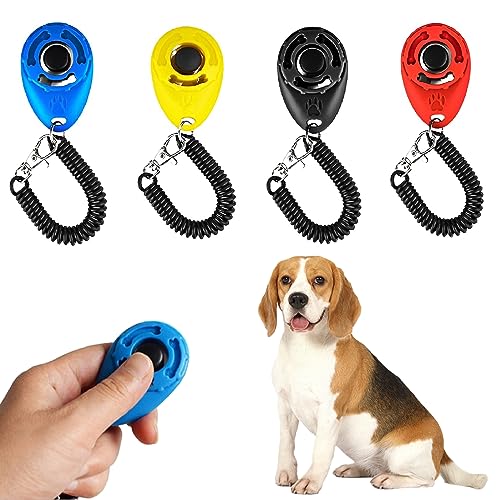 WeddHuis Profi Hunde Clicker, Profi Clicker Clicker Hunde Hunde Clicker Klickertraining Set mit Sprialband Clickertraining für Hunde Katzen Pferde von WeddHuis