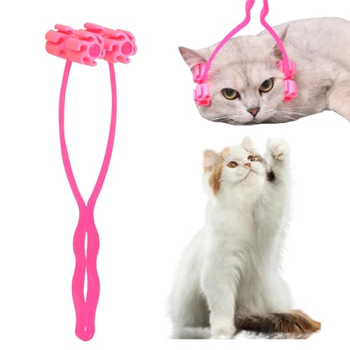 Cat Face Massager Pet Massager Cat Massager Roller 9,1 x 2 Zoll Hundemassager Roller Einstellbares Haustiermassagegeräte für Bauch, Gesicht, Beine und Füße, interaktiver Katzenmassagegeräte für Innen von Wedhapy