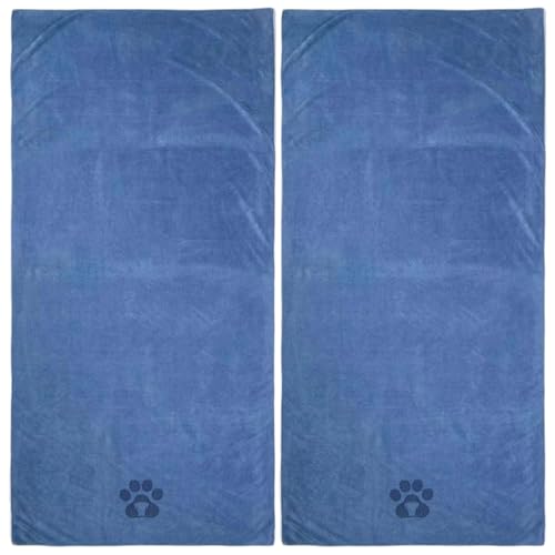 Hund Handtuch Hund Trockenhandtuch 2pcs Hundebadhandtuch 28x55 '' Mikrofasel Handtuch Weich ＆ absorbierende Hundetuch Handtuch Schnelltrockung Haustier Handtuch Medium große Hunde Katzen Dusche Hunde von Wedhapy