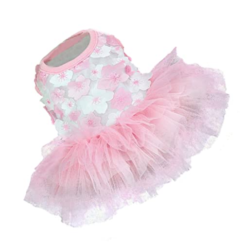 Hund Tutu Kleid Hund Kleid Hund Pfirsich Rock Haustier Party Sommer Kleidung Welpen Mesh Tutu Kleid M von Wedhapy