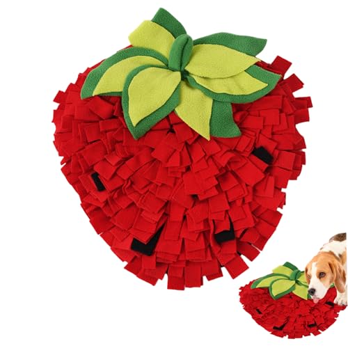 Wedhapy Snuffle Matte 18x14 in Nicht -Slip -Erdbeerhund -Schnupfen -Matte Safe Interactive Stress Relief Bunny Futtermatte für Meerschweinchen -Rattenhamster von Wedhapy