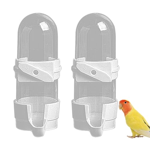 2 PCs Vogelwasserspender Plastik Vogel Wasser Feeder No Mess Pet Futter Container 90 ml von Weduspaty