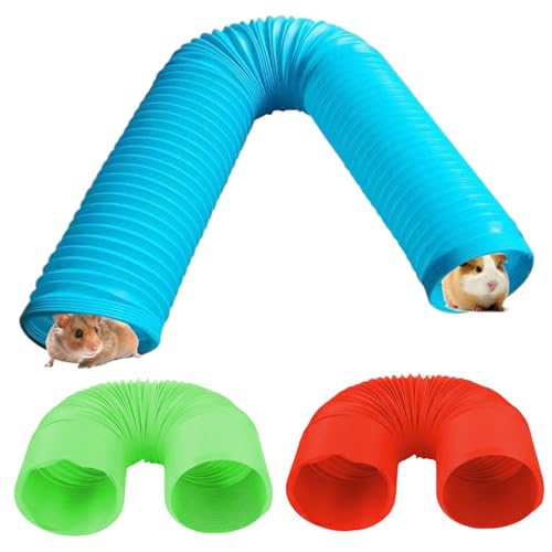 PET-Tunnel, 3PCS-Hamster-Röhren Kits, PET-Spieltunnel-Röhre, PET Interaction Toy Tunnel, 7,5-29,5 Zoll Ausleitbare Hamsterrohre von Weduspaty