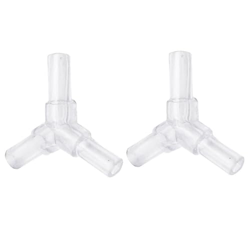 Weduspaty Aquariumluftventilanschlüsse Luftschläuche Plastik Inline Flugventilverbinder transparent für Fischtank 2 PCS von Weduspaty