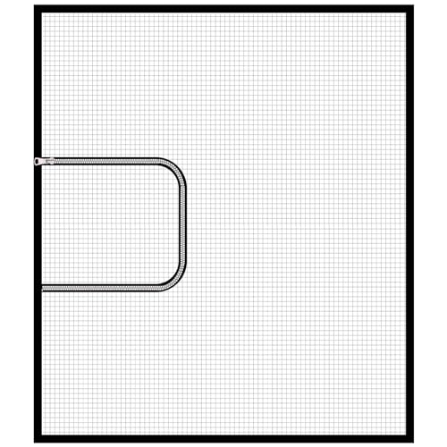 Weduspaty Cat-Fensterbildschirm, 51x59 selbst klebendes feines Fensternetz für Katzen, Haustierschutzfensterschutz mit Reißverschluss, Aluminiumdrahtfensternetz für Startseite, Fensternetz groß von Weduspaty