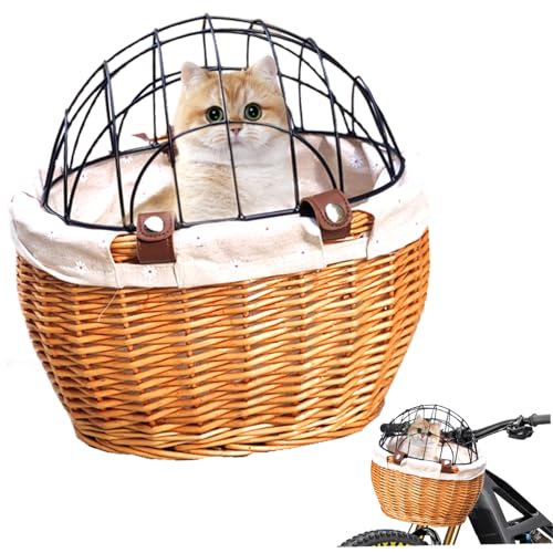 Weduspaty Hundebiketräger, Hundebikekorb 11, 8x9.8x13.8 Atmungsaktives Hohlkatzenträger für kleine Hunde Katzen abnehmbar von Weduspaty