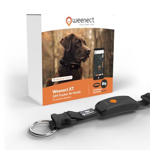 Weenect Hund XT - NEUES GPS-Halsband für Hunde | XL-Antenne | Wasserdicht | Hyperresistentes integriertes Julius-K9 Halsband Schwarzes Abonnement erforderlich von Weenect