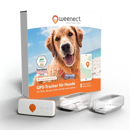 Weenect XS für Hunde - NEU Mini GPS-Tracker für Hunde | GPS-Tracking in Echtzeit | Kleinstes Modell auf dem Markt | Abonnement | Wasserdicht von Weenect