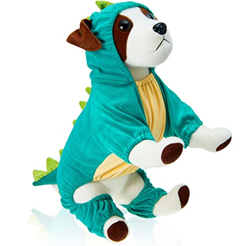 Hunde Halloween Kostüme Süße Kostüme für Hunde Lustiger Hunde Hoodie Hunde Dinosaurier Kostüm Warme Haustiere Hunde Kostüme Outfits für Winter Haustiere Party Cosplay Zubehör, Grün, XL von Weewooday