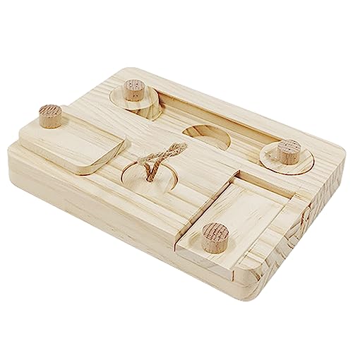 Futtersuche Spielzeug Interaktion Futterspender Puzzle Spiel für kleine Haustiere Hamster Fütterung Training Board Holz Leckerli Feeder Kauspielzeug Holz Leckerli Spender Futtersuche Spielzeug Interaktion Futterspender Puzzle Spiel für kleine Haustiere Hamster Fütterung Training Board Holz Leckerli Feeder Kauspielzeug Holz Leckerli Spender von Wegiwuca