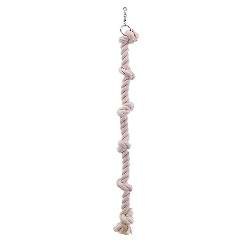 Vogelkauen Hängender Papagei Kletterspielzeug Baumwollseil mit Knoten Schaukel Spielzeug Käfig Zubehör für kleine und Vogel Vogel Seil für Papageien Vogelkauen Hängender Papagei Kletterspielzeug Baumwollseil mit Knoten Schaukel Spielzeug Käfig Zubehör für kleine und Vogel Vogel Seil für Papageien von Wegiwuca