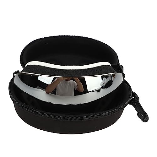 Haustier-Sonnenbrille, Verstellbare TPU-UV-Schutz-Hundebrille, Staubdicht, für Haustierbedarf (Silberne Gläser) von Weikeya
