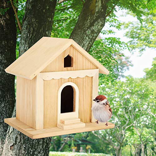 Vogelbox, Vogelh?user f¨¹r den Au?enbereich Robustes Vogelhaus aus Holz Exquisites Vogelhaus sicher ungiftig f¨¹r M?nner f¨¹r V?gel, Schwalben, Papageien und andere Wildtiere von Weikeya